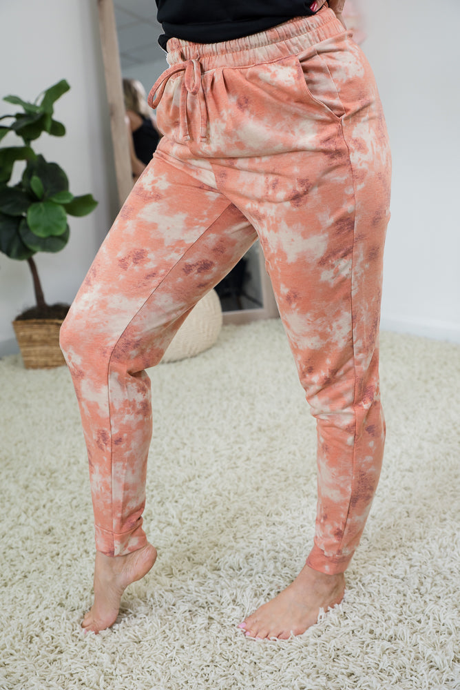 Little Moments Joggers in Rust