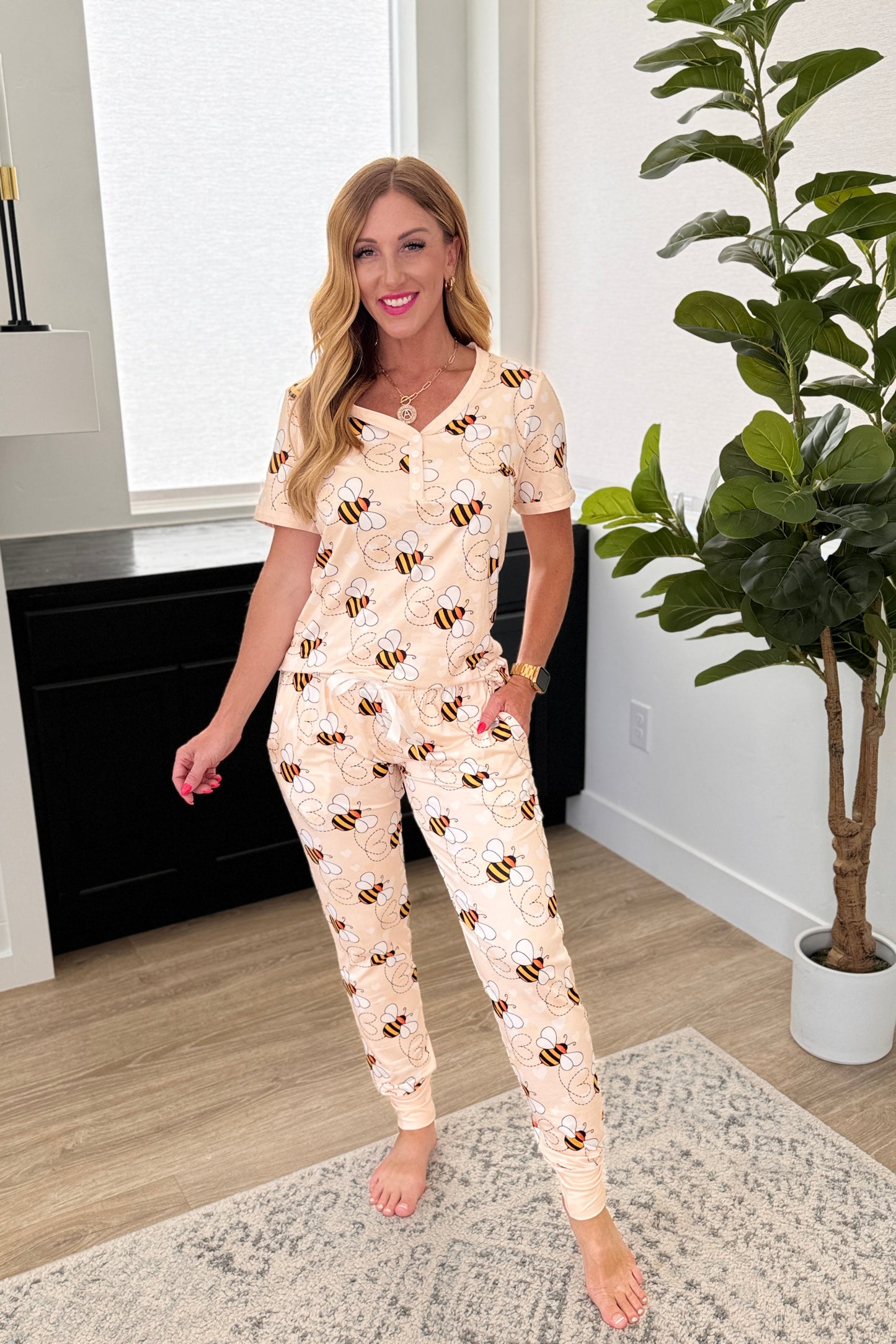 Short Sleeve Jogger PJ Set -#6-Mean to Be