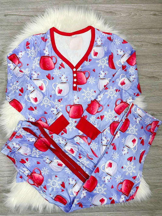 PREORDER: Long Sleeve Pajama Set in Hearts