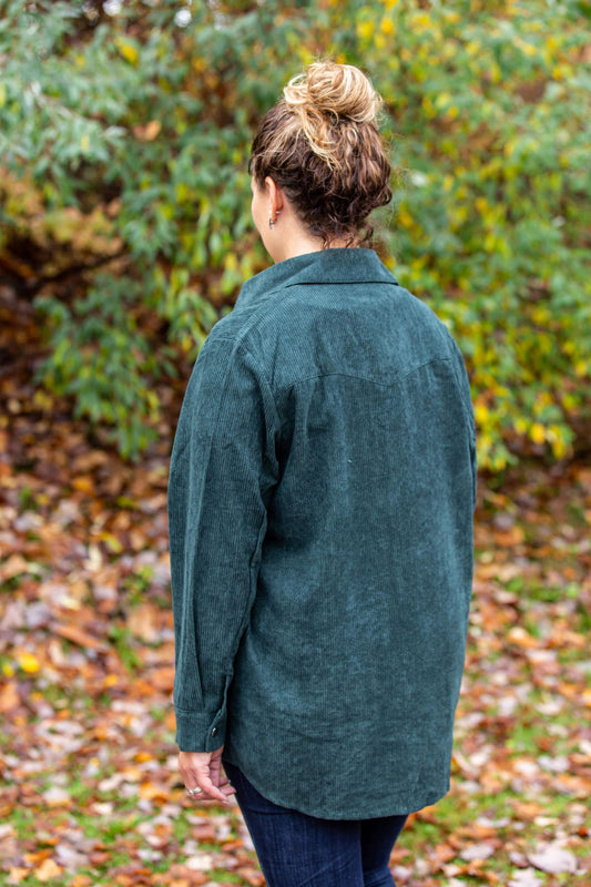 PREORDER: Avery Corduroy Jacket in Dark Green